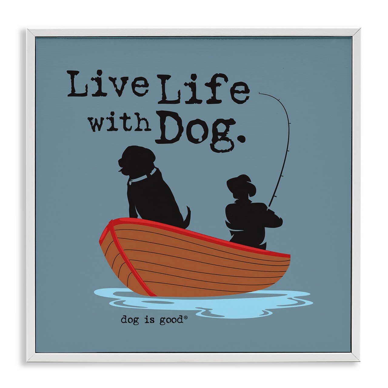 Stupell Industries Boat Life with Dog Framed Giclee Wall Art Design by Dog Is Good